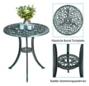Yaheetech Balkonset 3er Gartenmöbel-Set Grün Aluminiumguss Bild 5