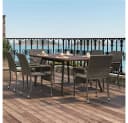 Yaheetech Gartenstuhl 2er-Set Rattan-Optik Metallbeine Bild 1