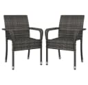 Yaheetech Gartenstuhl 2er-Set Rattan-Optik Metallbeine Bild 2