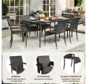 Yaheetech Gartenstuhl 2er-Set Rattan-Optik Metallbeine Bild 5