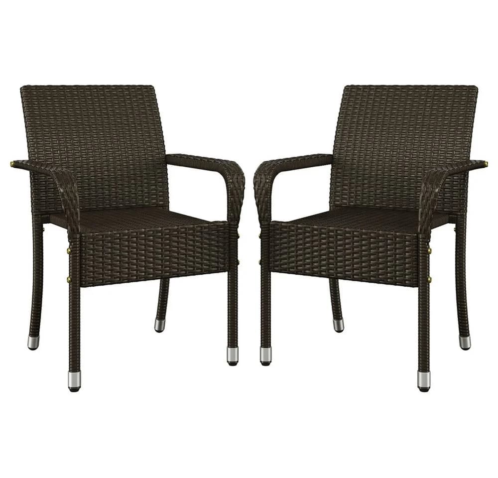 Yaheetech Gartenstuhl 2er-Set Rattan-Optik Metallbeine - Bild 2
