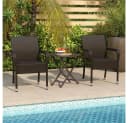 Yaheetech Gartenstuhl 2er-Set Rattan-Optik Metallbeine Bild 3