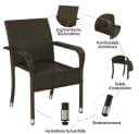 Yaheetech Gartenstuhl 2er-Set Rattan-Optik Metallbeine Bild 5