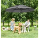Yaheetech Sonnenschirm 324cm UPF 50+ Neigbar Bild 1