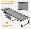Yaheetech Klappbett Grau 5-stufig verstellbar bis 120kg Bild 4