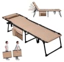 Yaheetech Klappbett Feldbett Beige 5-stufig verstellbar Bild 2
