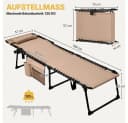 Yaheetech Klappbett Feldbett Beige 5-stufig verstellbar Bild 4
