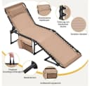 Yaheetech Klappbett Feldbett Beige 5-stufig verstellbar Bild 5