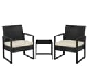 Yaheetech Balkonset 3-teilig Rattan-Optik 2 Stühle Beistelltisch Bild 2