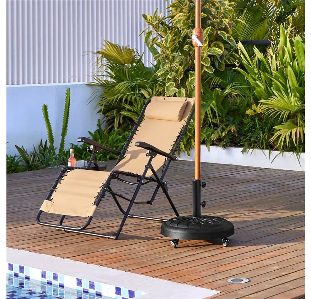 Yaheetech Sonnenschirmständer 50,6 cm Stabiles Schirmgewicht Vintage