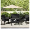 Yaheetech Balkonset Gartenmöbel-Set 4-er Rattanmöbel Gartenlounge-Set für 4 Personen Bild 3