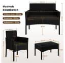 Yaheetech Balkonset Gartenmöbel-Set 4-er Rattanmöbel Gartenlounge-Set für 4 Personen Bild 4