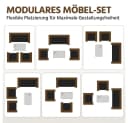 Yaheetech Balkonset Gartenmöbel-Set 4-er Rattanmöbel Gartenlounge-Set für 4 Personen Bild 5