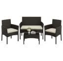 Yaheetech Balkonset Gartenmöbel-Set 4-er Rattanmöbel Gartenlounge-Set für 4 Personen Bild 2