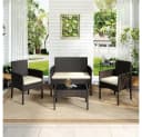 Yaheetech Balkonset Gartenmöbel-Set 4-er Rattanmöbel Gartenlounge-Set für 4 Personen Bild 3