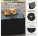 Yaheetech Gartenlounge-Set 5-tlg. Schwarz/Beige PE-Rattan Bild 5