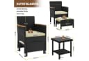 Yaheetech Gartenlounge-Set Rattan-Optik 2 Sessel 2 Fußhocker 1 Kaffeetisch Bild 4