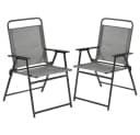 Yaheetech Klappstuhl 2er Set Grau Gartenstuhl Bild 2