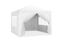 Yaheetech Faltpavillon 3x3m Weiß mit UV-Schutz 50+ & 4 Seitenwänden Bild 2