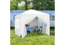 Yaheetech Faltpavillon 3x3m Weiß mit UV-Schutz 50+ & 4 Seitenwänden Bild 3