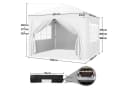 Yaheetech Faltpavillon 3x3m Weiß mit UV-Schutz 50+ & 4 Seitenwänden Bild 4