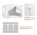 Yaheetech Faltpavillon 3x3m Weiß mit UV-Schutz 50+ & 4 Seitenwänden Bild 5