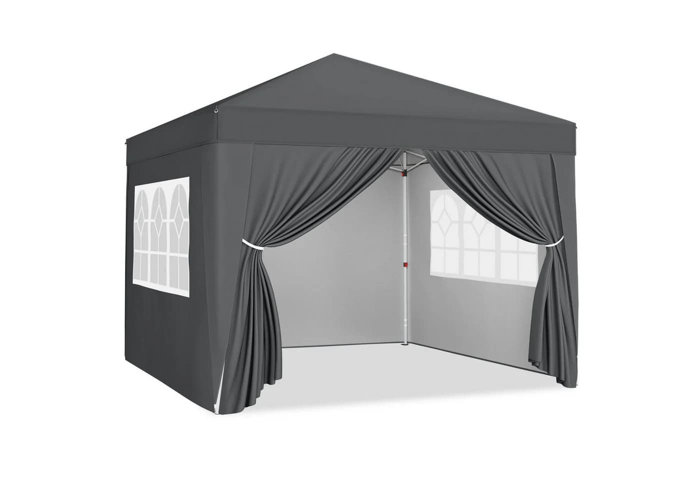 Yaheetech Faltpavillon 3x3 m mit 4 Seitenteilen Gartenpavillon Campingzelt Sonnenschutz mit Fenster UV Schutz 50+ - Bild 2