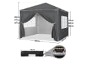 Yaheetech Faltpavillon 3x3 m mit 4 Seitenteilen Gartenpavillon Campingzelt Sonnenschutz mit Fenster UV Schutz 50+ Bild 4