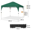 Yaheetech Faltpavillon 3x3m Grün Höhenverstellbar mit Transporttasche Bild 4