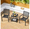 Yaheetech Gartenstuhl 2er-Set Metall Outdoor Stapelbar Bild 1
