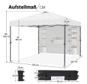 Yaheetech Pop-Up Pavillon Weiß mit Seitenwand und Taschen Bild 4