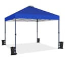 Yaheetech Faltpavillon 3x3m Höhenverstellbar UV-Schutz Blau Bild 2