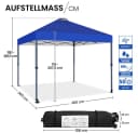 Yaheetech Faltpavillon 3x3m Höhenverstellbar UV-Schutz Blau Bild 4