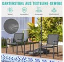 Yaheetech Gartenstuhl Balkonstuhl (2 St) Esszimmerstuhl Texteline-Gewebe Bild 5