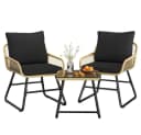 Yaheetech Balkonset Gartenlounge-Set 2 Lehnstühle 1 Beistelltisch Bild 2