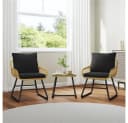Yaheetech Balkonset Gartenlounge-Set 2 Lehnstühle 1 Beistelltisch Bild 3