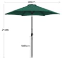 Yaheetech Sonnenschirm 269 cm Garten- und Marktschirm Bild 4