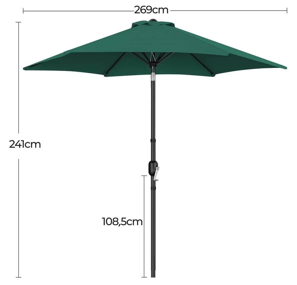 Yaheetech Sonnenschirm 269 cm Garten- und Marktschirm - Bild 4