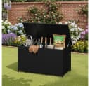 Yaheetech Auflagenbox Gartenbox mit Deckel & Rollen - Schwarz Bild 1