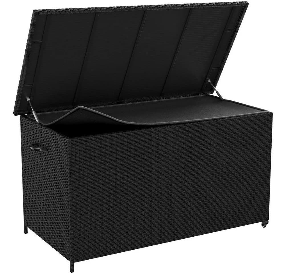 Yaheetech Auflagenbox Gartenbox mit Deckel & Rollen - Schwarz - Bild 2