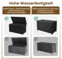 Yaheetech Auflagenbox Gartenbox mit Deckel & Rollen - Schwarz Bild 5