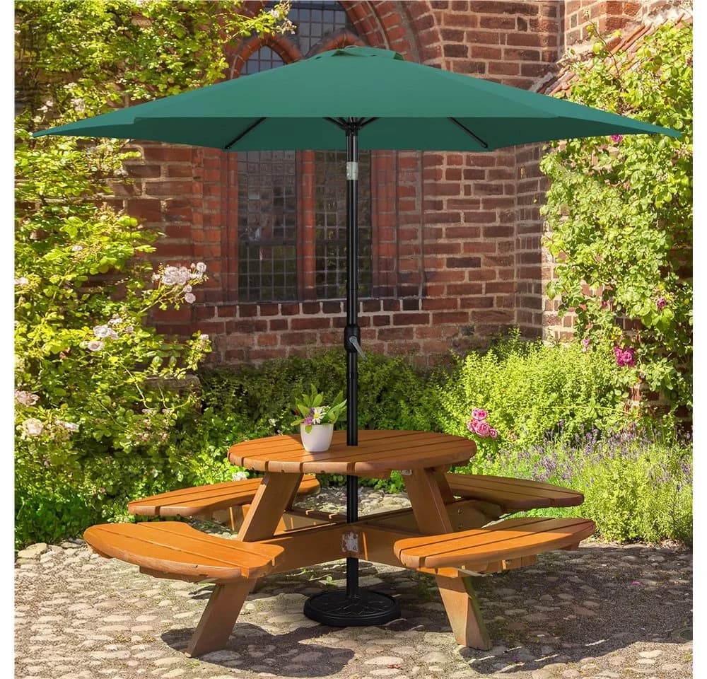 Yaheetech Sonnenschirm 226/269/294 cm Garten- und Marktschirm mit 6 Metallstreben - Bild 3