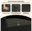 Yaheetech Gartenstuhl 2er-Set PE-Rattan Schwarz Grau Bild 5