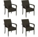Yaheetech Gartenstuhl 4er-Set Rattan-Optik Metallbeine Bild 2