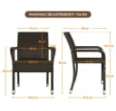 Yaheetech Gartenstuhl-Set 6er Rattan-Optik mit Metallbeinen Bild 4