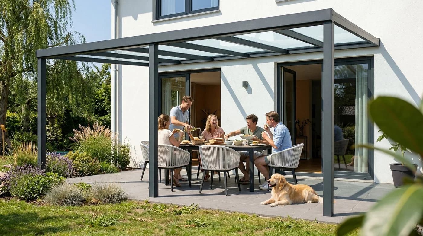 Terrasse2000 Terrassenüberdachung Salzburg Aluminium Anthrazit