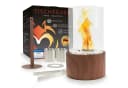 Flammenfuchs Tischfeuer Bio-Ethanol Holzoptik Braun mit Ersatzbrenner Bild 2