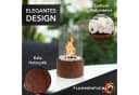 Flammenfuchs Tischfeuer Bio-Ethanol Holzoptik Braun mit Ersatzbrenner Bild 3