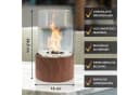 Flammenfuchs Tischfeuer Bio-Ethanol Holzoptik Braun mit Ersatzbrenner Bild 5
