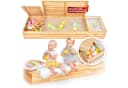 SCHRIMA Sandkasten 4 in 1 aus Massivholz mit Abdeckung & Wasserwanne Bild 2